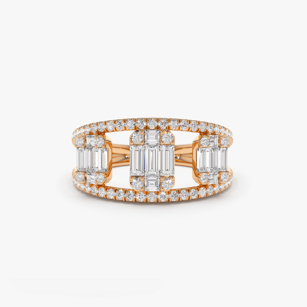 Vintage Diamond & Onyx Cocktail Ring in Platinum - Filigree Jewelers